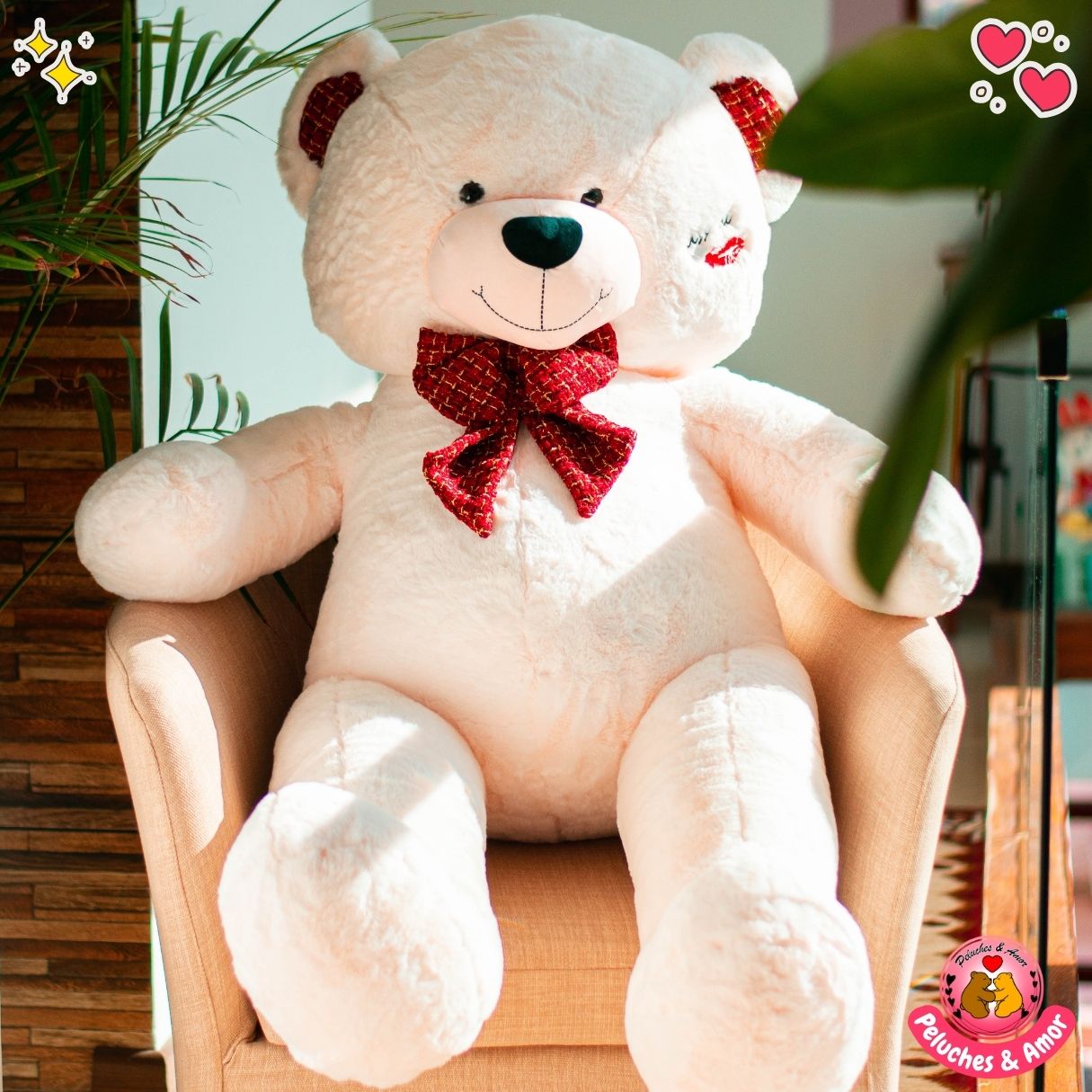 PELUCHE GIGANTE PREMIUM OSO KISS ME 140 CM - 3