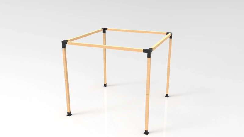 KIT DE PÉRGOLAS Y TERRAZAS PARA PILARES DE MADERA  4"x4" (95X95MM) - 2