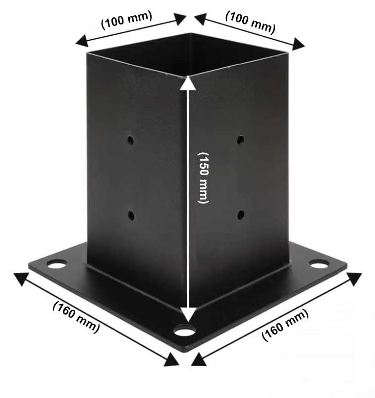KIT DE PÉRGOLAS Y TERRAZAS PARA PILARES DE MADERA DE  4"x4" DE 6X3 METROS - 3