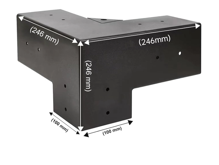 KIT DE PÉRGOLAS Y TERRAZAS PARA PILARES DE MADERA DE  4"x4" DE 6X3 METROS - 6