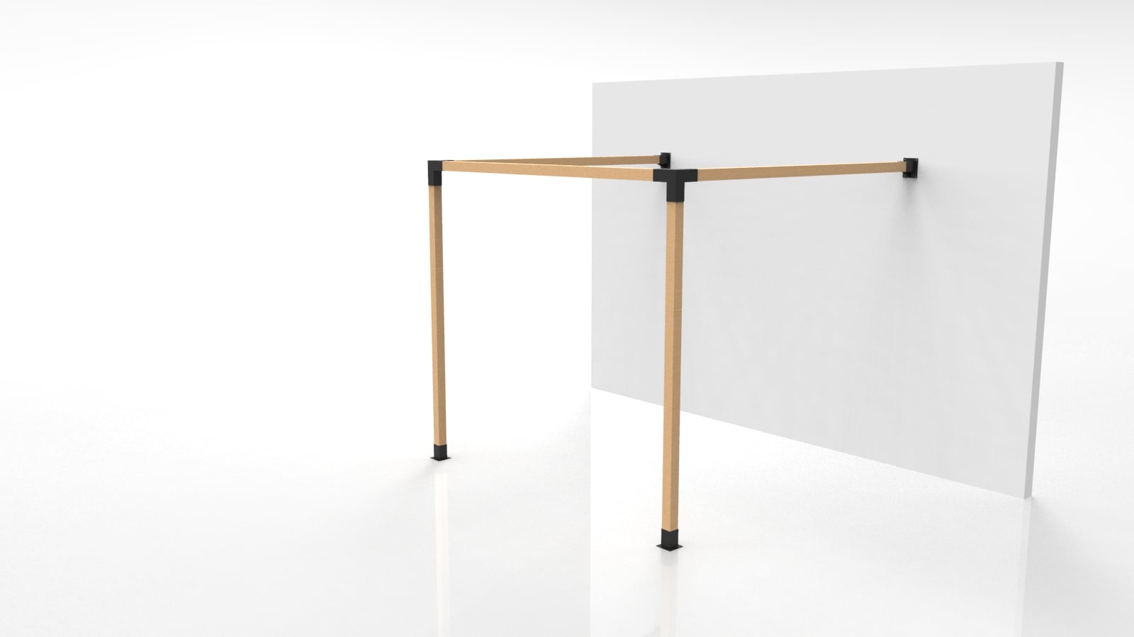 KIT DE PÉRGOLAS Y TERRAZAS MURALLA PILARES DE MADERA 4'X4' (95X95MM) - 1