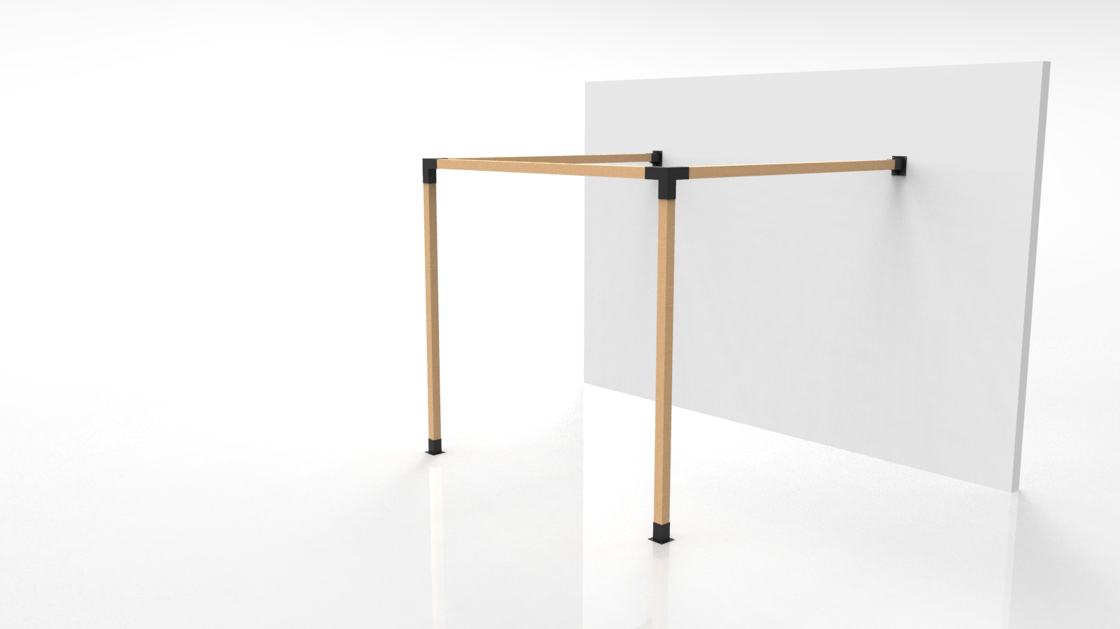 KIT DE PÉRGOLAS Y TERRAZAS MURALLA PILARES DE MADERA 4'X4' (95X95MM) - 4