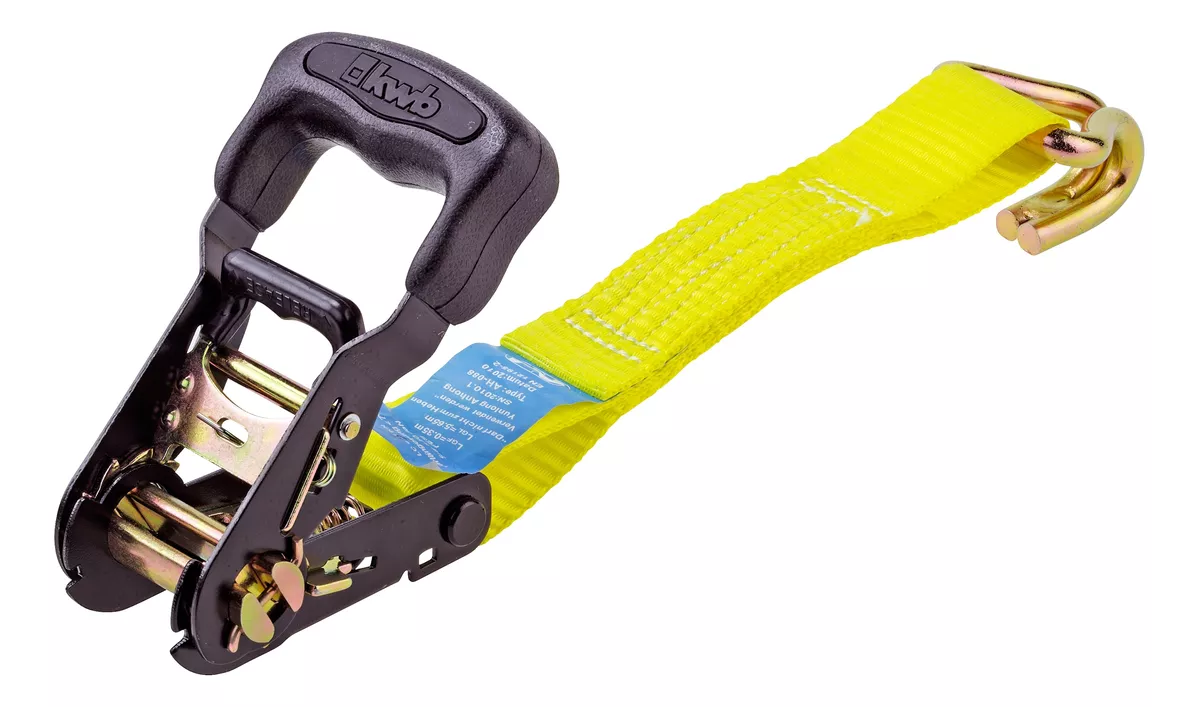 SET DE CINTAS DE AMARRE ESLINGA 500KG 6MT X 2 JUEGOS KWB - 3