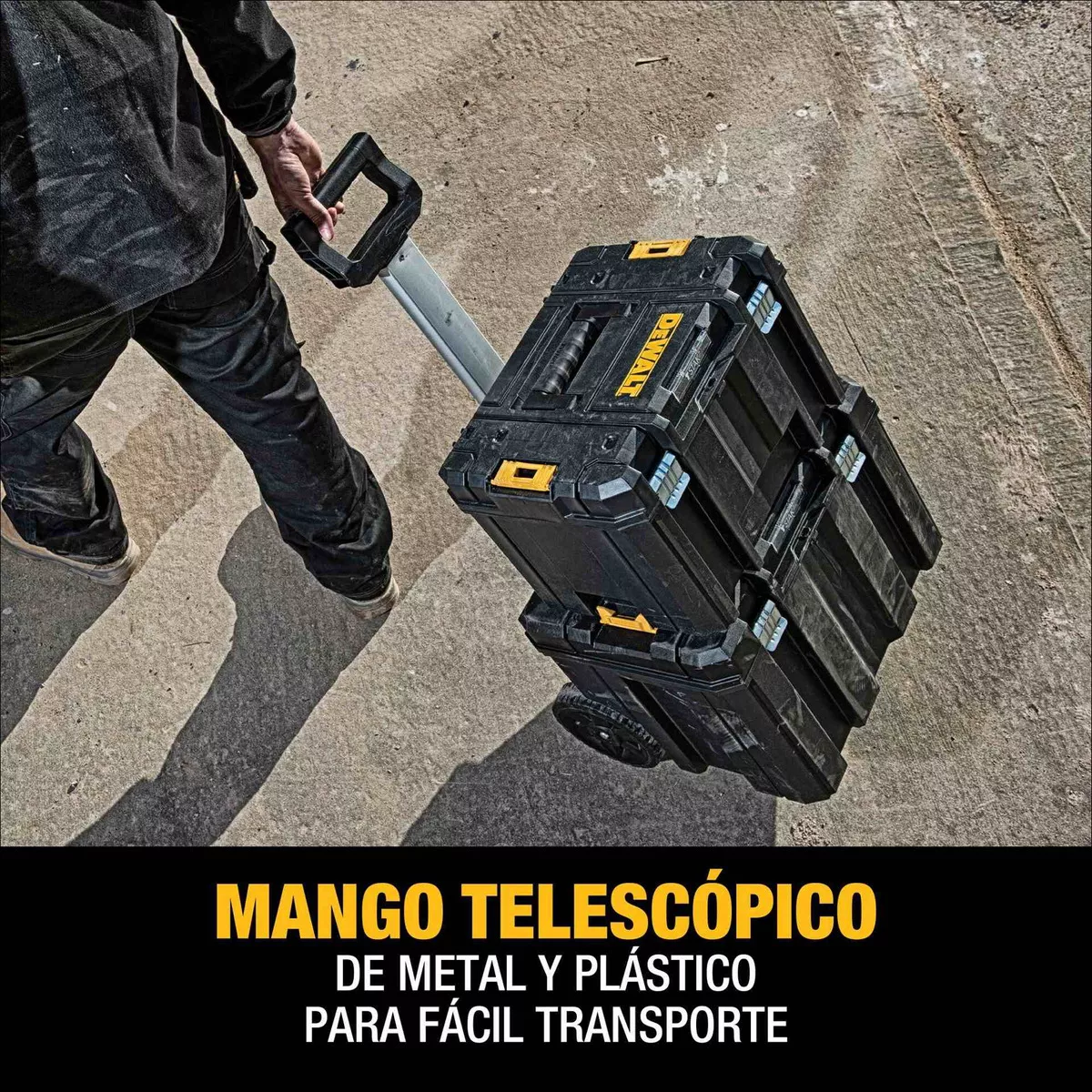 DEWALT DWST17820 CAJA DE HERRAMIENTAS DE PLÁSTICO CON RUEDAS 435MM X 512MM X 1000MM NEGRO - 3