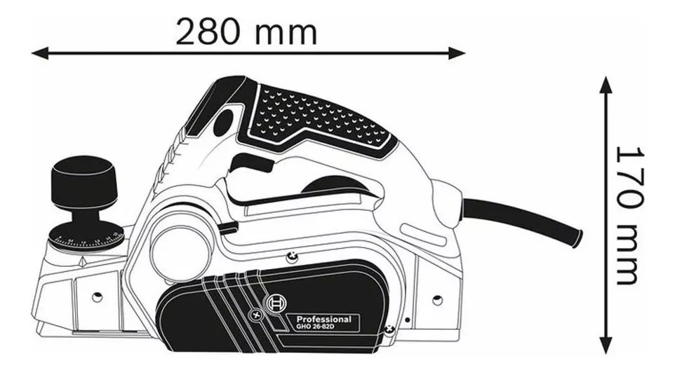 CEPILLADORA ELÉCTRICA DE MANO BOSCH PROFESSIONAL GHO 26-82 D 82MM 220V COLOR AZUL - 2