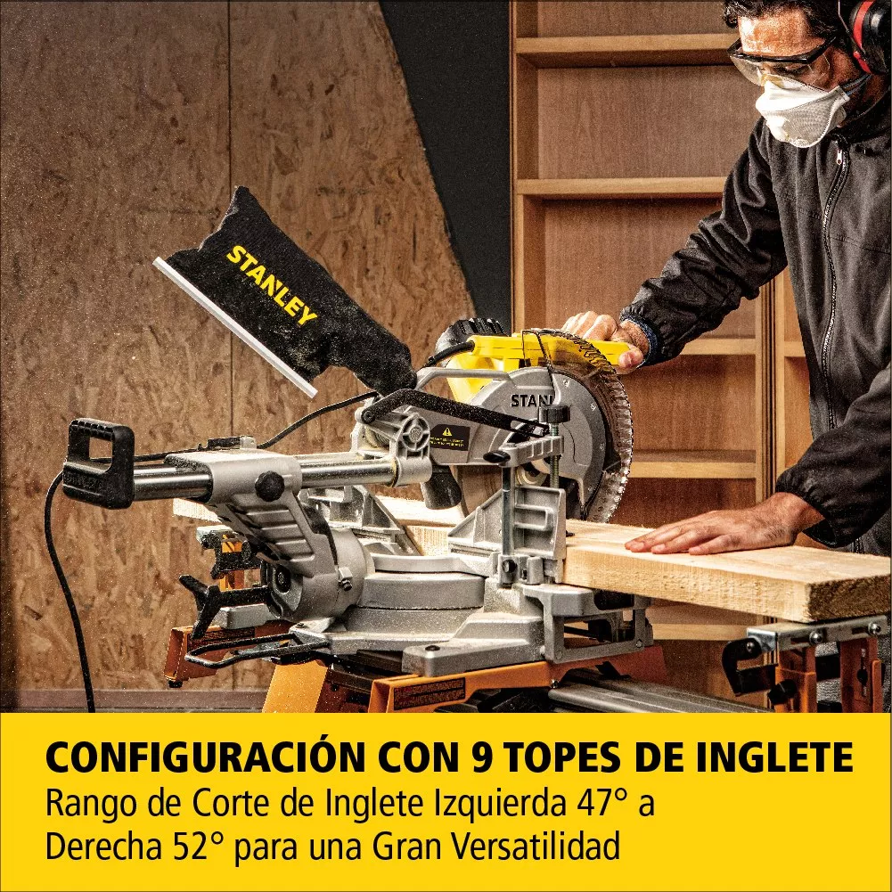 SIERRA INGLETEADORA TELESCÓPICA 10' 1800W STANLEY SM18-B2C - 5