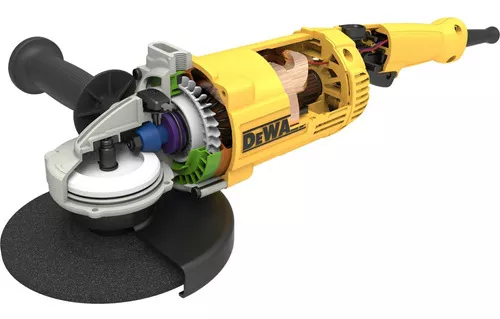 ESMERIL ANGULAR 9 2600W DEWALT DWE496-B2C COLOR AMARILLO FRECUENCIA 50 HZ - 3