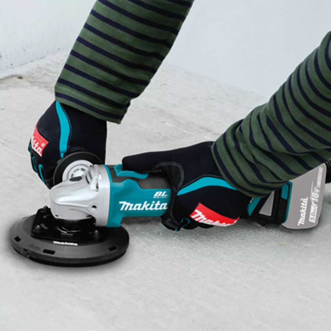 ESMERIL ANGULAR INALAMBRICO 4.1/2 MAKITA DGA454Z CON FRENO SIN BATER COLOR TURQUESA - 2