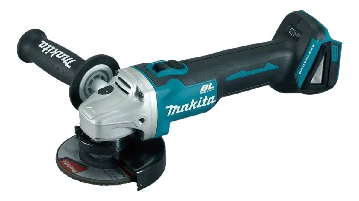 ESMERIL ANGULAR INALAMBRICO 4.1/2 MAKITA DGA454Z CON FRENO SIN BATER COLOR TURQUESA - 5