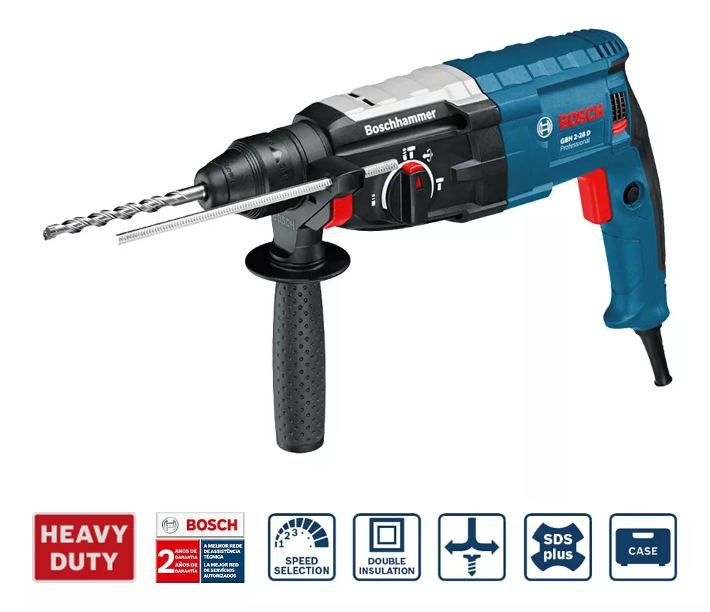 ROTOMARTILLO ELECTRONEUMÁTICO 850W 220V BOSCH GBH 2-28 D - 2