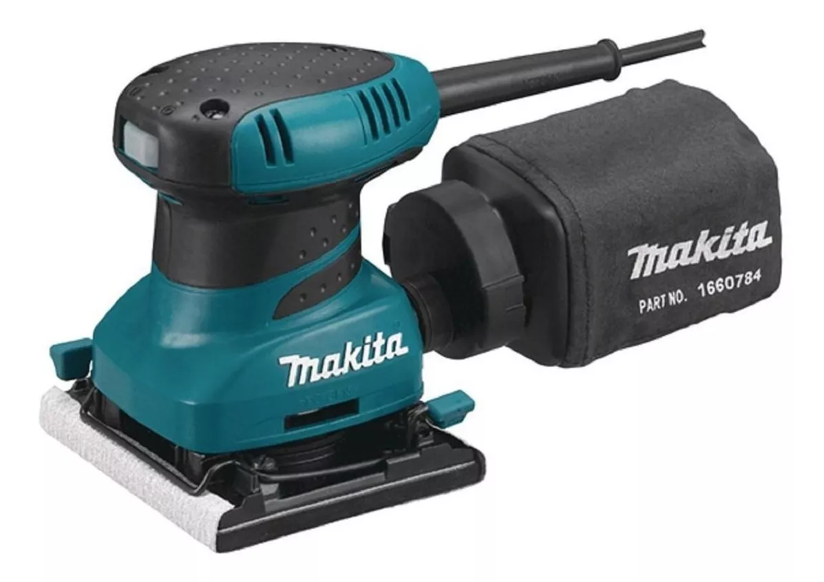 LIJADORA ORBITAL MAKITA BO4556 112 X 102MM 200W. COLOR TURQUESA - 1