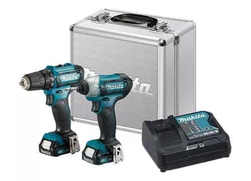 KIT TALADRO + ATORNILLADOR IMPACTO + MALETA MAKITA CLX201SAX - 1