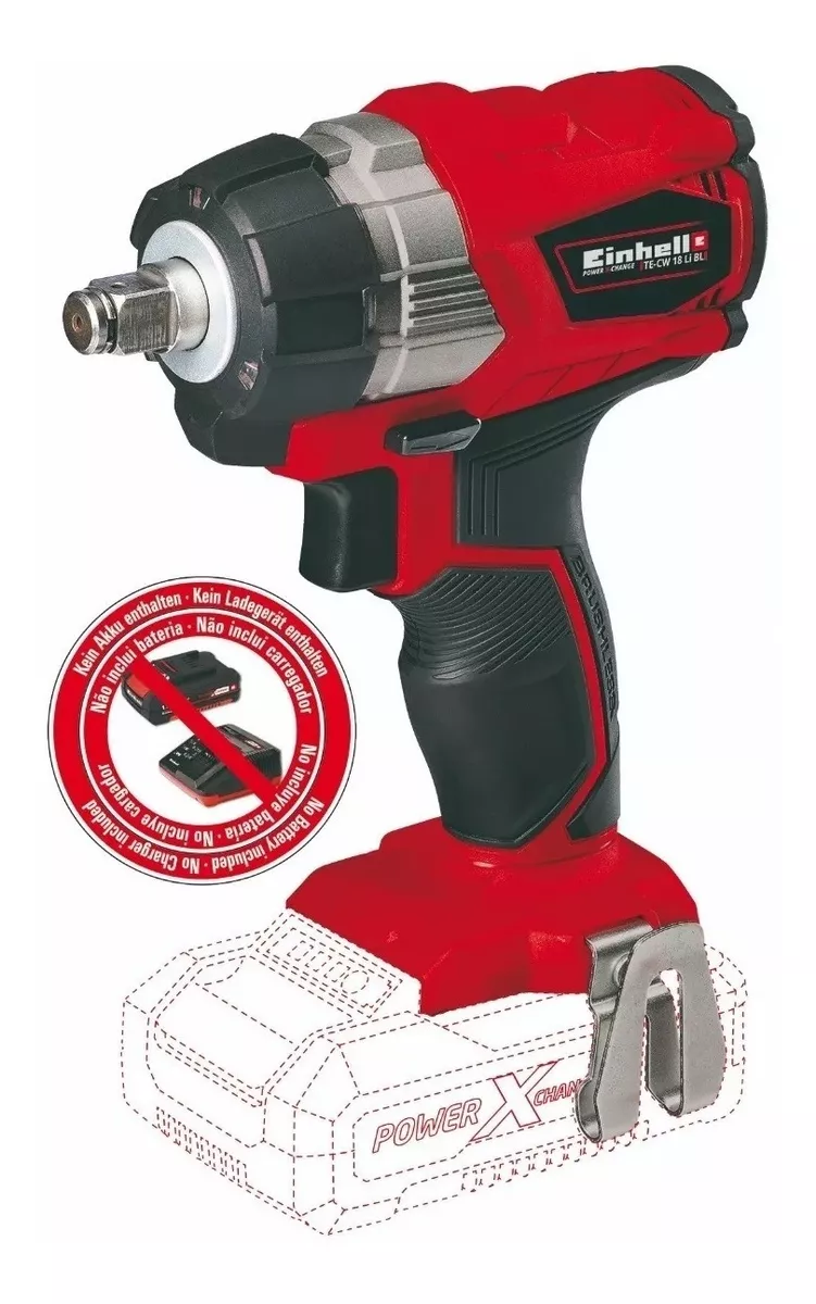 PISTOLA DE IMPACTO INALÁMBRICA 18 V BRUSHLESS - EINHELL COLOR ROJO - 1