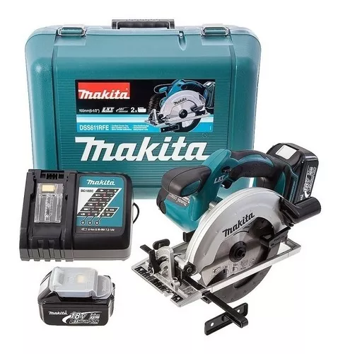 SIERRA CIRCULAR MAKITA DSS611RFE + 2 BATERÍAS Y CARGADOR FRECUENCIA 50-60 - 1