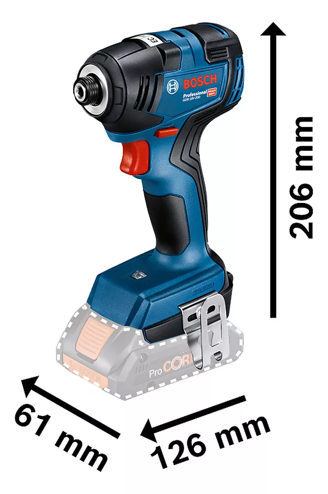 KIT TALADRO PERCUTOR ATORNILLADOR GSB 185-LI Y LLAVE DE IMPACTO GDR 18V-200 18V BRUSHLESS Y 2 BATERÍ - 5