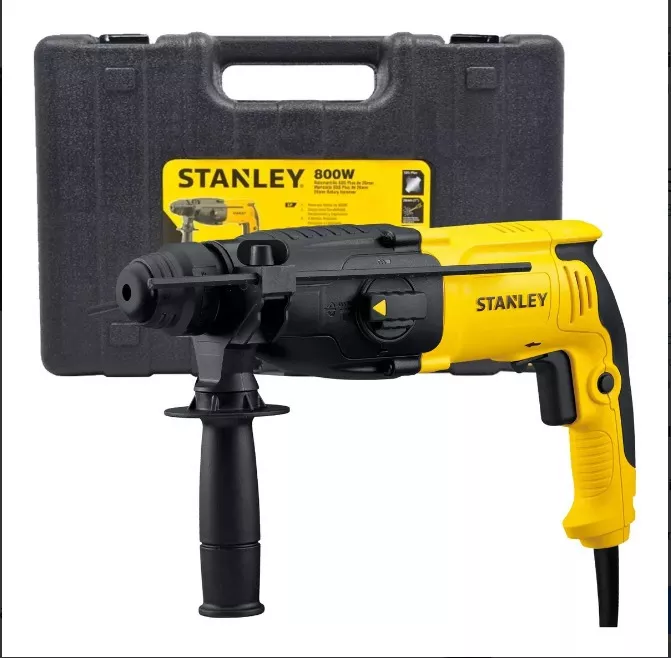 ROTOMARTILLO ELECTRONEUMÁTICO STANLEY SHR263K AMARILLO Y NEGRO FRECUENCIA DE 50HZ CON 800W DE POTENC - 3