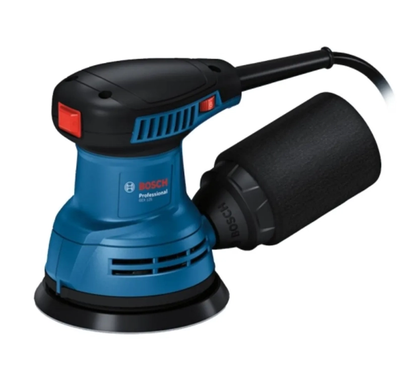 LIJADORA BOSCH 250W PROFESIONAL ROTO ORBITAL PROFESSIONAL GEX 125-1 AE CON SISTEMA VELCRO AZUL 220V - 1