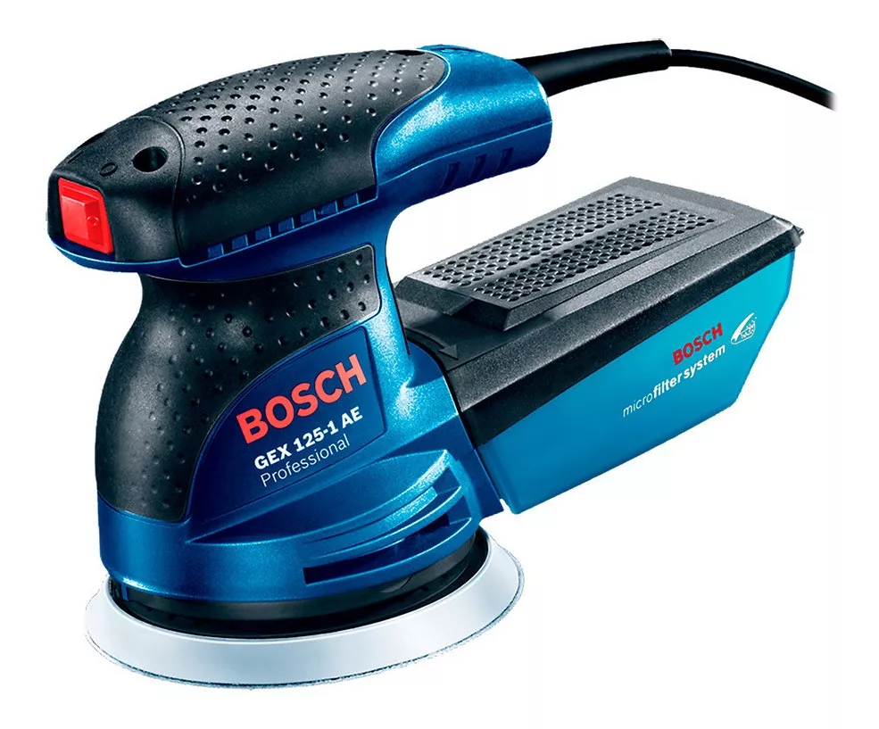 LIJADORA BOSCH 250W PROFESIONAL ROTO ORBITAL PROFESSIONAL GEX 125-1 AE CON SISTEMA VELCRO AZUL 220V - 6