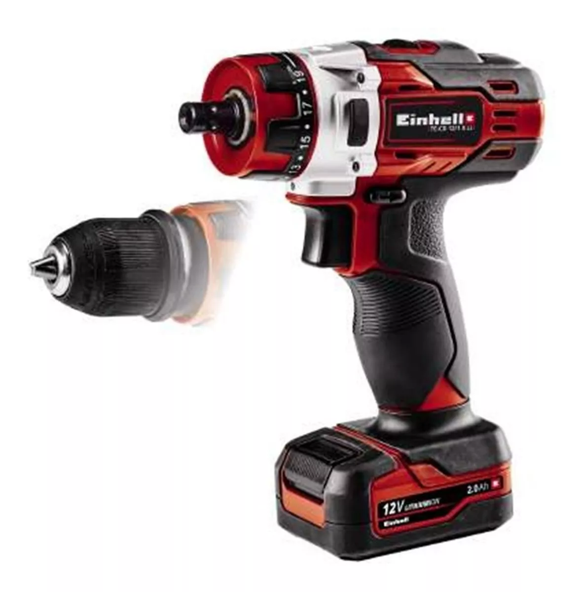 TALADRO ATORNILLADOR INALÁMBRICO EINHELL TE-CD 12/1X-LI 12V - 1