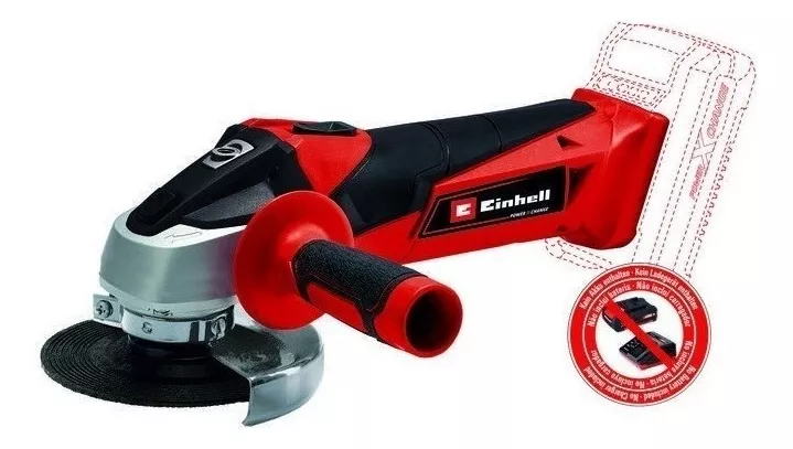 ESMERIL ANGULAR INALÁMBRICO EINHELL POWER X-CHANGE TC-AG 18/115 LI-SOLO ROJO + ACCESORIO - 3