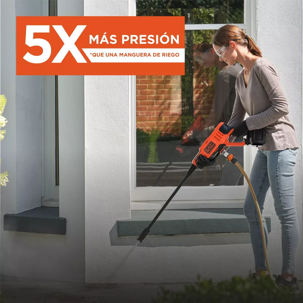 HIDROLAVADORA ELÉCTRICA BLACK+DECKER BCPC20D1 NARANJA CON 360PSI DE PRESIÓN MÁXIMA 220V - 50HZ - 5