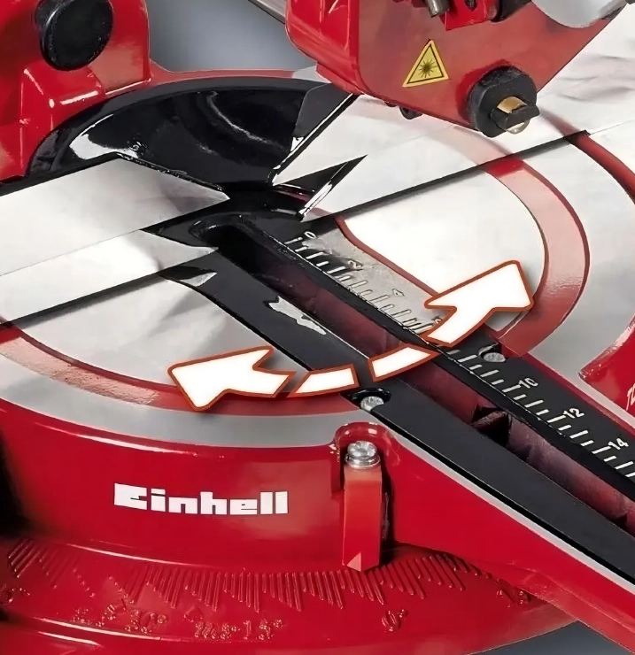 Sierra Ingleteadora Telescópica Einhell TC-SM 216 1600w 5000rpm Guia Laser 2hp - 6