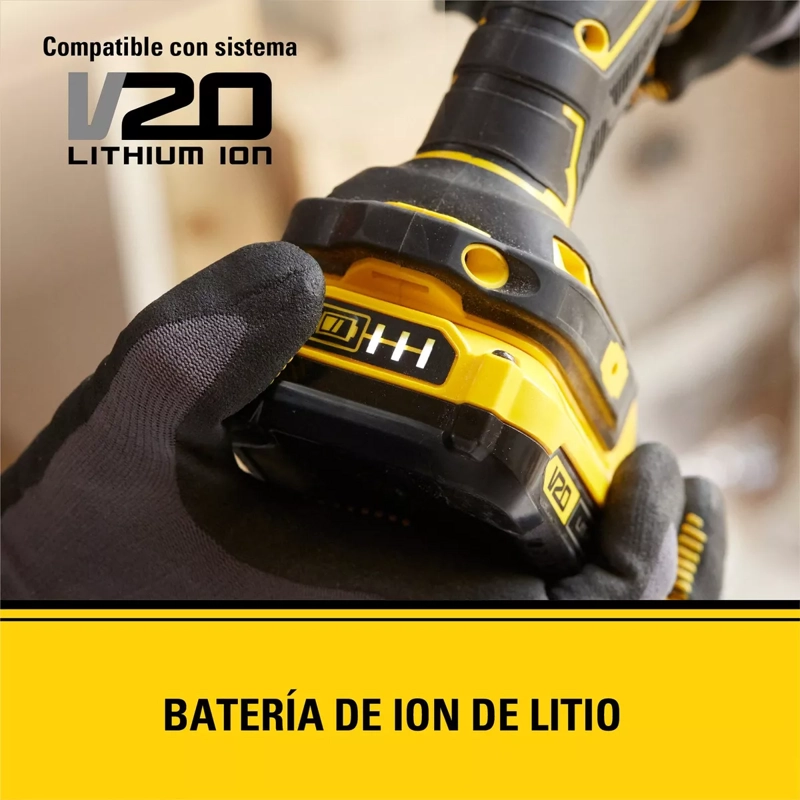 KIT TALADRO PERCUTOR STANLEY 20V+2 BATS+MALETA SCD711C2K-B2 AMARILLO/NEGRO - 5