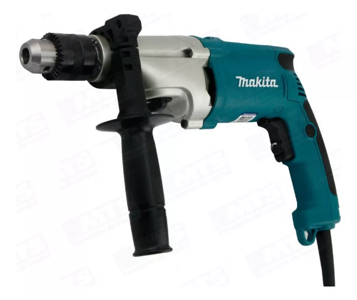 TALADRO PERCUTOR MAKITA HP2050H 1/2 2 VELOCIDADES 720W COLOR TURQUESA - 1