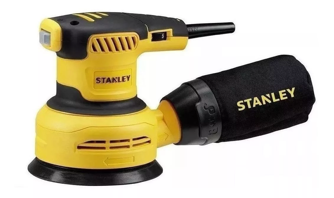 LIJADORA PROFESIONAL ROTO ORBITAL STANLEY SS30-B3 CON SISTEMA VELCRO AMARILLA 50HZ 300W 220V - 1