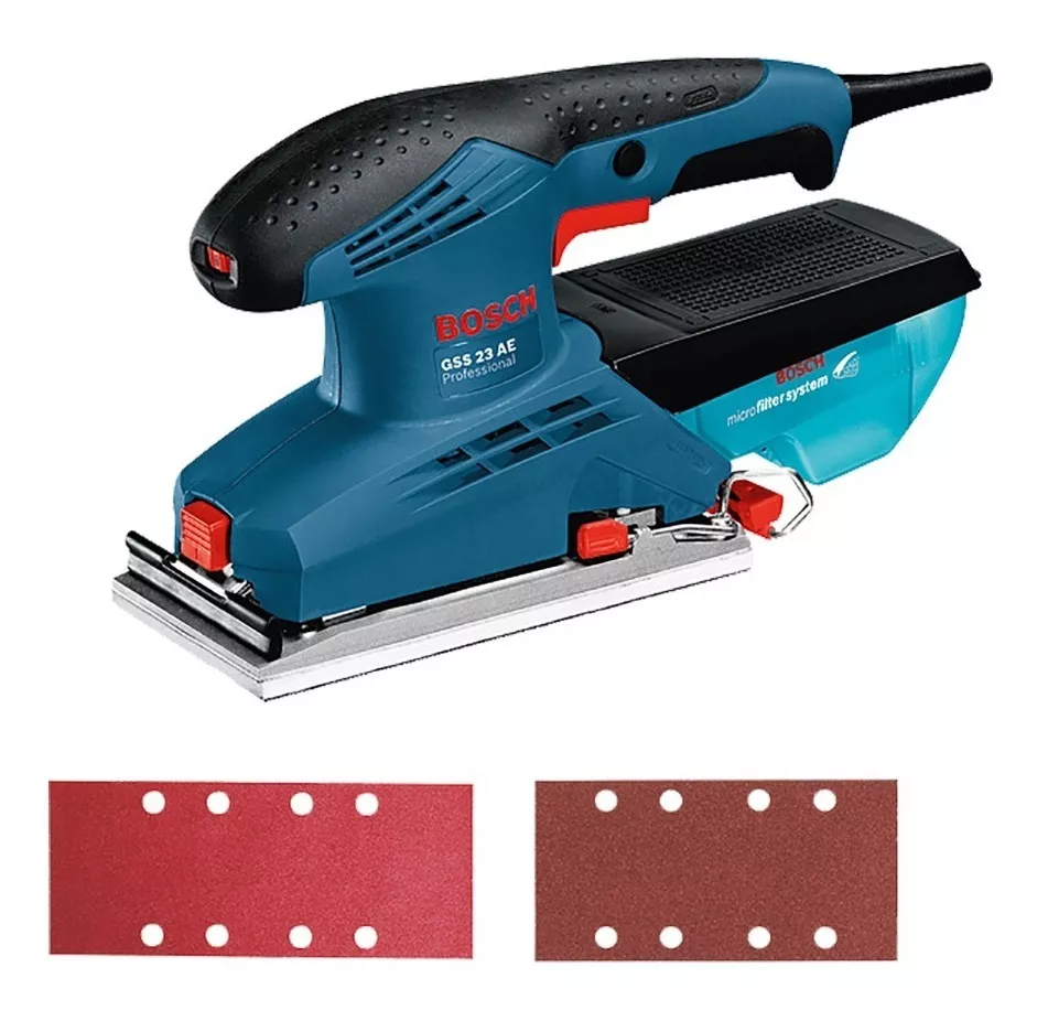 LIJADORA PROFESIONAL ORBITAL BOSCH PROFESSIONAL GSS 23 AE CON SISTEMA VELCRO AZUL 190W 220V - 3