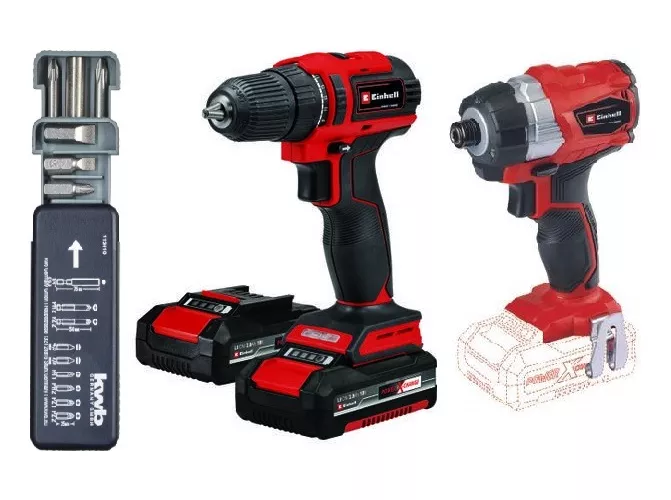 TALADRO EINHELL KIT SIN CARBÓN TE-CD 18/40 LI BL 2X2.0AH +TE-CI 18LI - 1