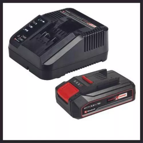 KIT EINHELL TALADRO TE-CD 18/2 LI 18V+39 ACC+1 BAT 2.5 AH+ C COLOR ROJO - 5