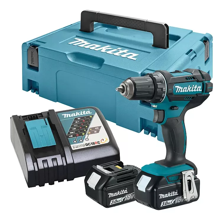 TALADRO ATORNILLADOR INALÁMBRICO 18V DDF482RFJ MAKITA C/BAT COLOR TURQUESA - 2
