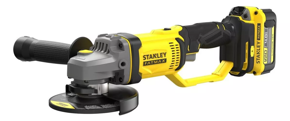 MINIESMERIL ANGULAR INALÁMBRICO STANLEY SCG400M2K AMARILLO + ACCESORIO - 1