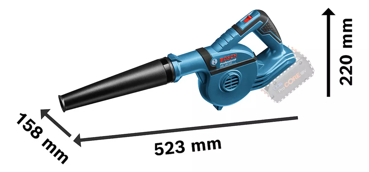 SOPLADORA BOSCH GBL 18V-120 BATERÍA 18V AZUL 110V/220V - 2