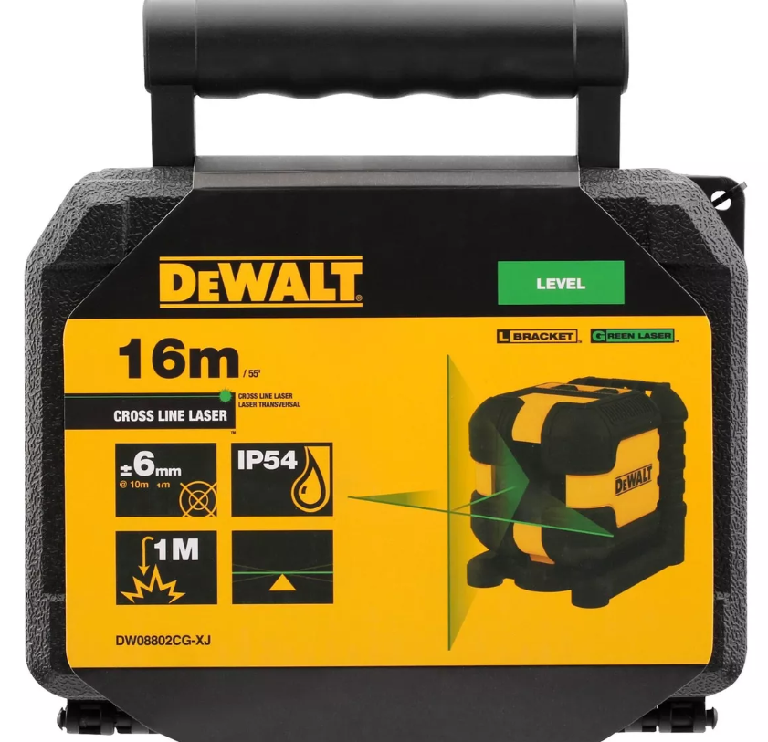 NIVEL LASER 16M LÍNEA CRUZADA VERDE 1H1V DEWALT DW08802CG - 6