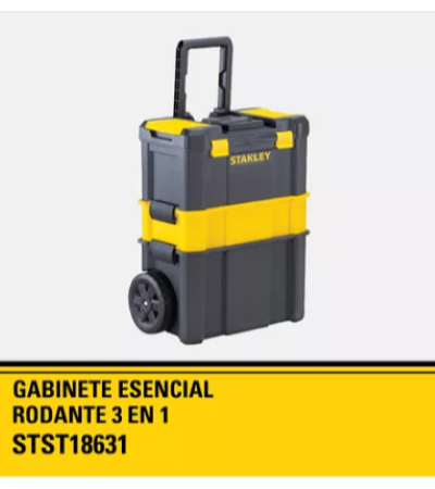 CAJA MULTIFUNCIONAL ESSENTIAL RODANTE 20KG STANLEY STST18631 COLOR NEGRO - 2