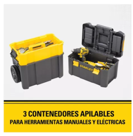 CAJA MULTIFUNCIONAL ESSENTIAL RODANTE 20KG STANLEY STST18631 COLOR NEGRO - 5