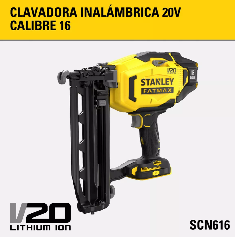 CLAVADORA STANLEY 16 20V NO INCLUYE BATERIA NI CARGADOR - 8