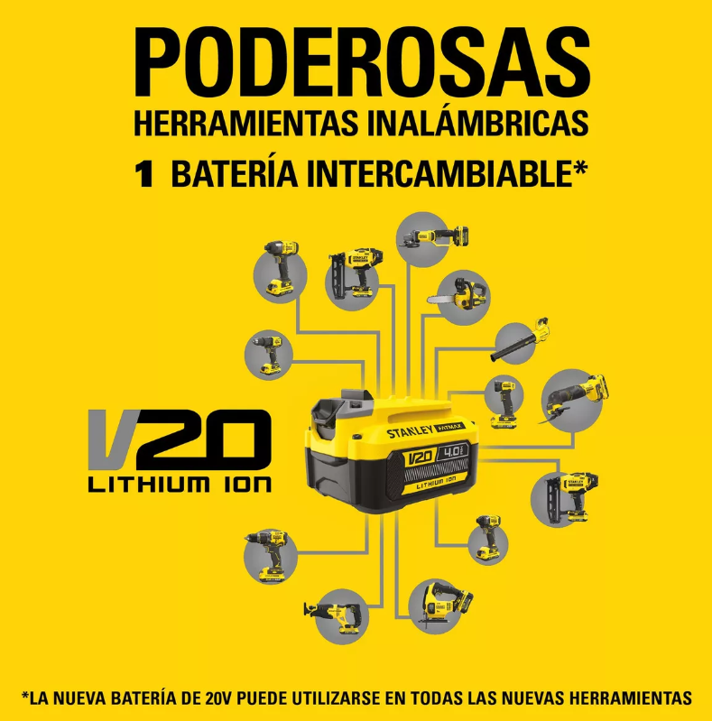 CLAVADORA STANLEY 16 20V NO INCLUYE BATERIA NI CARGADOR - 9