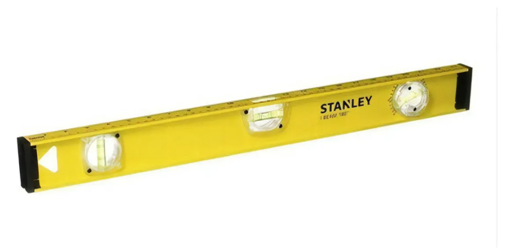 Stanley Pro-180 Niveau à Bulle I-Beam 3 Fioles - 1000 Mm - Précision Professionnelle