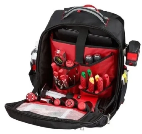 MOCHILA PARA HERRAMIENTAS MILWAUKEE 22 BOLSILLOS 48-22-8202 EN COLOR NEGRO - 5