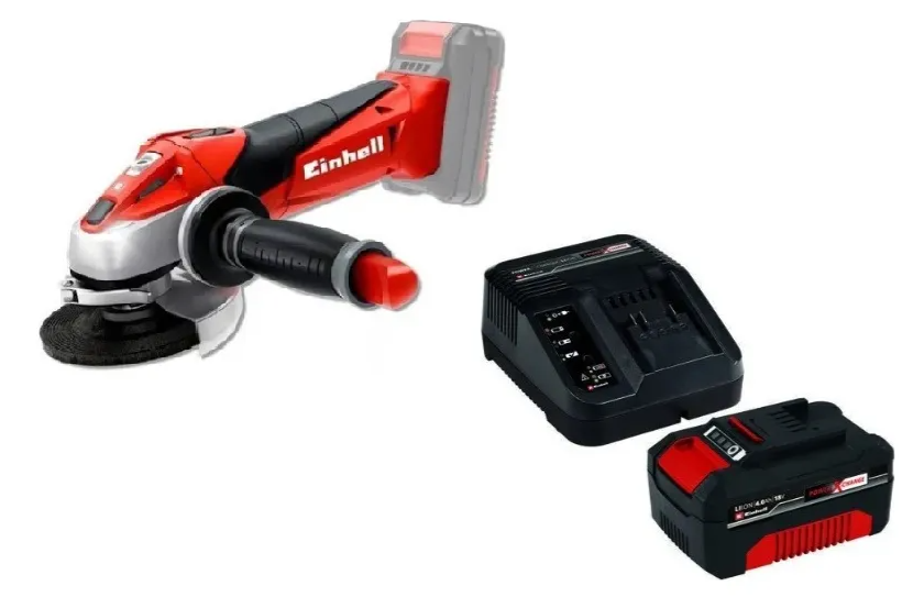 ESMERIL ANGULAR EINHELL POWER XCHANGE TEAG 18 LI + KIT 4.0 - 1
