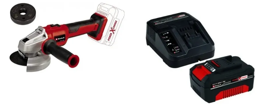 ESMERIL INALAM EINHELL 4.1/2 AXXIO 18/15 + KIT BATERIA 4.0 - 1