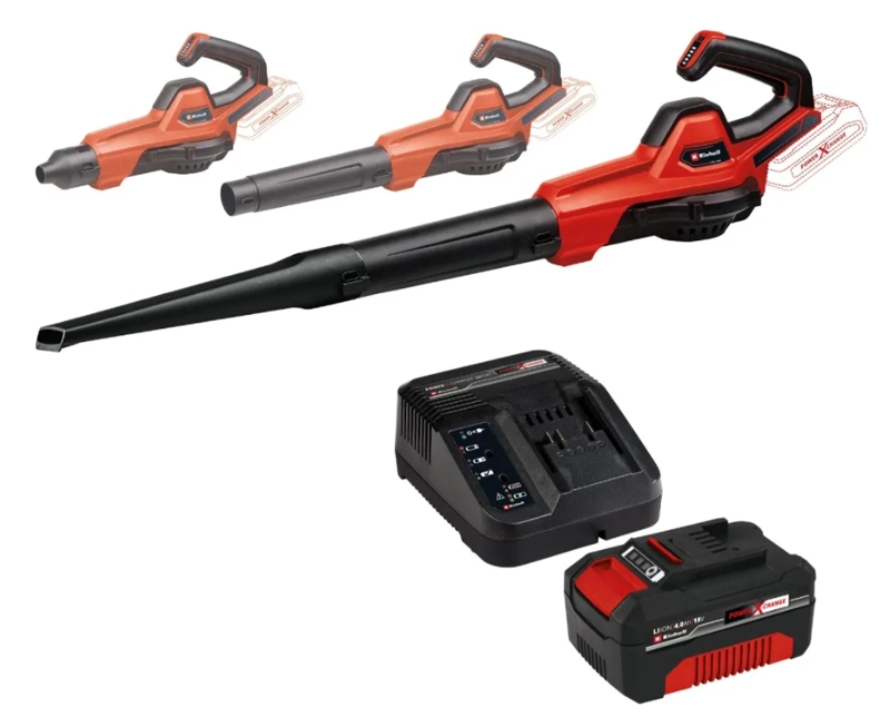 SOPLADOR DE HOJAS INALÁMBRICO 250KM/H EINHELL + BAT 4AH EN COLOR ROJO - 1