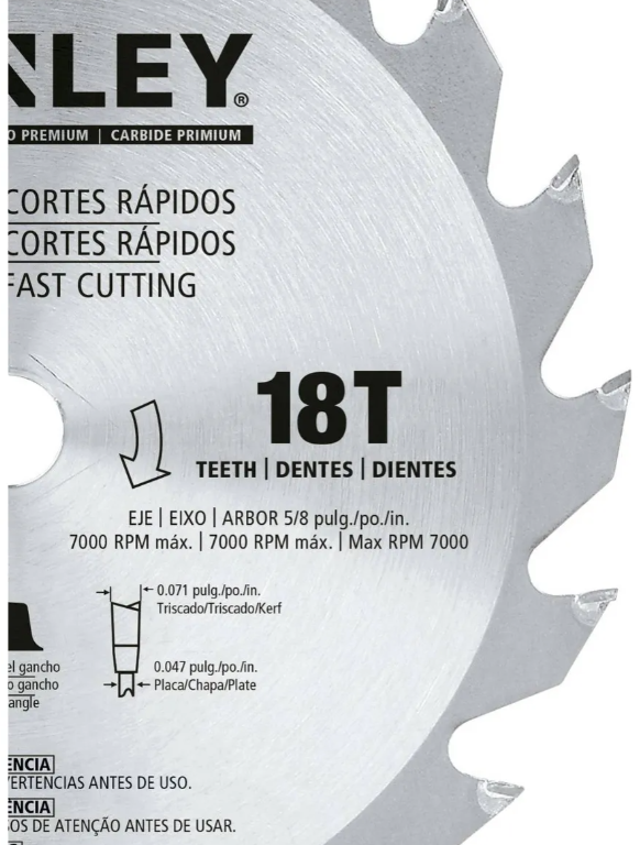 DISCO DE SIERRA 7-1/4 STANLEY STA7717 COLOR PLATEADO - 3