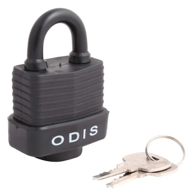 CANDADO ODIS WATERPROOF 49 49MM LLAVE - WATERPROOF EN COLOR NEGRO - 2
