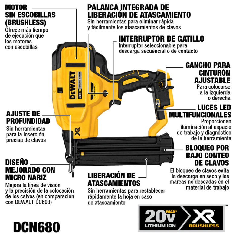 CLAVADORA 5/8 A 2-1/8 SIN BATERÍA DEWALT DCN680B - 3