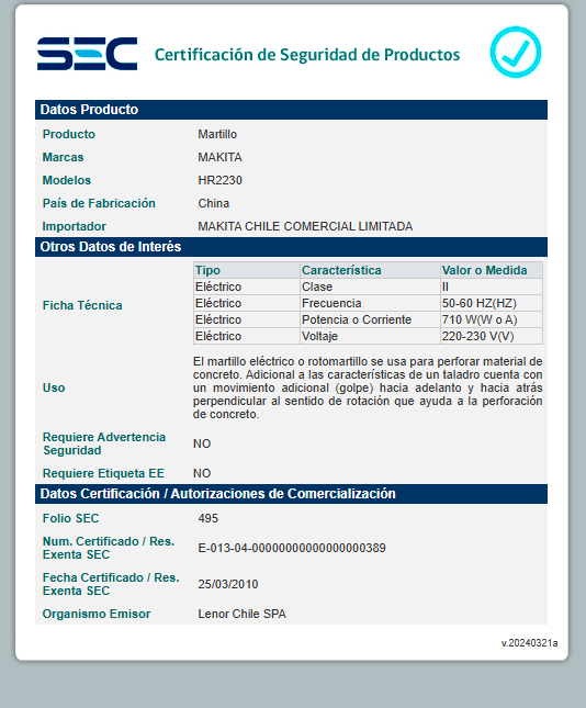 ROTOMARTILLO MAKITA HR2230 710W - 6