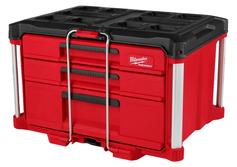 CAJA HERRAMIENTAS CON 3 CAJONES (48-22-8447) MILWAUKEE COLOR ROJO/NEGRO - 1